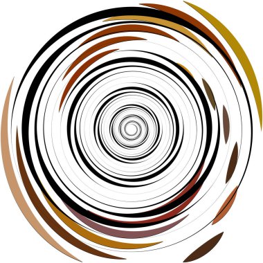 Soyut sarmal, girdap, dönme vektörü örtüşüyor. Volute, helix, koklear vertigo dairesel, geometrik çizim. Soyut çember