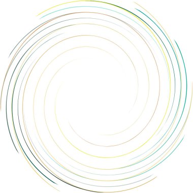 Soyut sarmal, girdap, dönme vektörü örtüşüyor. Volute, helix, koklear vertigo dairesel, geometrik çizim. Soyut çember