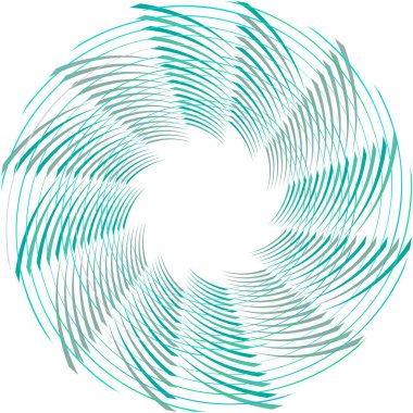 Soyut sarmal, girdap, dönme vektörü örtüşüyor. Volute, helix, koklear vertigo dairesel, geometrik çizim. Soyut çember