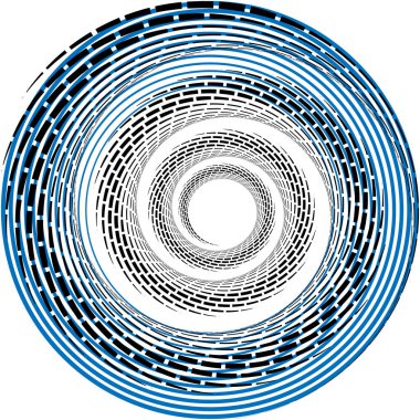 Soyut sarmal, girdap, dönme vektörü örtüşüyor. Volute, helix, koklear vertigo dairesel, geometrik çizim. Soyut çember