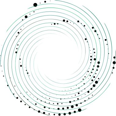 Soyut sarmal, girdap, dönme vektörü örtüşüyor. Volute, helix, koklear vertigo dairesel, geometrik çizim. Soyut çember