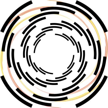 Soyut sarmal, girdap, dönme vektörü örtüşüyor. Volute, helix, koklear vertigo dairesel, geometrik çizim. Soyut çember