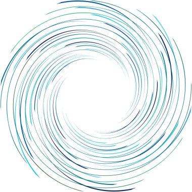 Soyut sarmal, girdap, dönme vektörü örtüşüyor. Volute, helix, koklear vertigo dairesel, geometrik çizim. Soyut çember