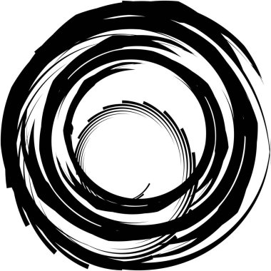 Soyut sarmal, girdap, dönme vektörü örtüşüyor. Volute, helix, koklear vertigo dairesel, geometrik çizim. Soyut çember