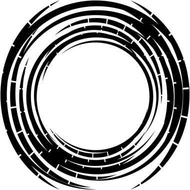 Soyut sarmal, girdap, dönme vektörü örtüşüyor. Volute, helix, koklear vertigo dairesel, geometrik çizim. Soyut çember