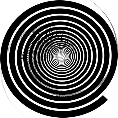 Soyut sarmal, girdap, dönme vektörü örtüşüyor. Volute, helix, koklear vertigo dairesel, geometrik çizim. Soyut çember