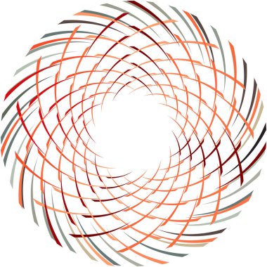 Soyut sarmal, girdap, dönme vektörü örtüşüyor. Volute, helix, koklear vertigo dairesel, geometrik çizim. Soyut çember