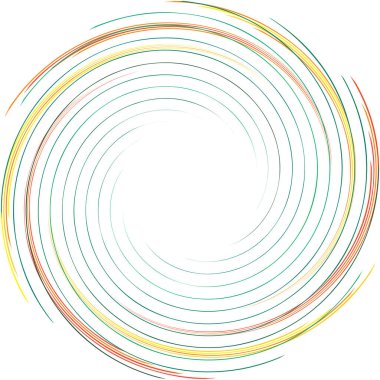 Soyut sarmal, girdap, dönme vektörü örtüşüyor. Volute, helix, koklear vertigo dairesel, geometrik çizim. Soyut çember