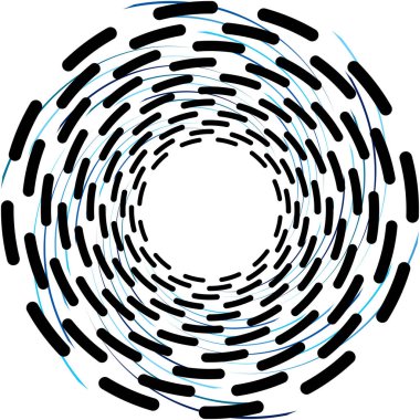 Soyut sarmal, girdap, dönme vektörü örtüşüyor. Volute, helix, koklear vertigo dairesel, geometrik çizim. Soyut çember