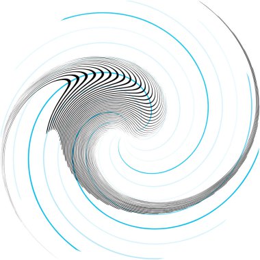 Soyut sarmal, girdap, dönme vektörü örtüşüyor. Volute, helix, koklear vertigo dairesel, geometrik çizim. Soyut çember
