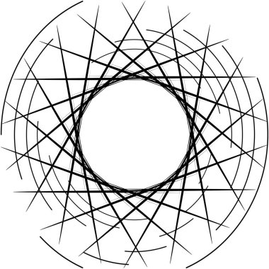 Soyut sarmal, girdap, dönme vektörü örtüşüyor. Volute, helix, koklear vertigo dairesel, geometrik çizim. Soyut çember