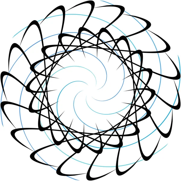 Espiral Abstracta Superpuesta Remolino Vector Giro Voluta Hélice Vértigo Coclear — Vector de stock