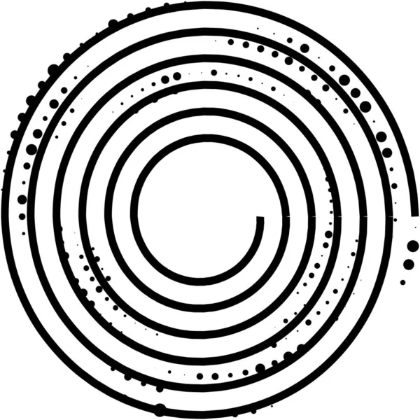 Överlagring Abstrakt Spiral Virvel Virvel Vektor Volute Helix Cochlear Vertigo — Stock vektor