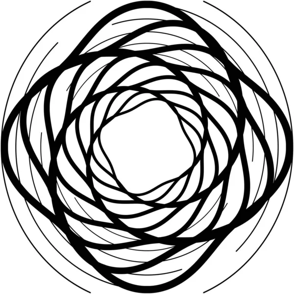 Superposition Abstraite Spirale Tourbillon Vecteur Tourbillon Volute Hélice Vertige Cochléaire — Image vectorielle