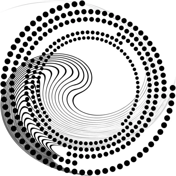 Espiral Abstracta Superpuesta Remolino Vector Giro Voluta Hélice Vértigo Coclear — Vector de stock