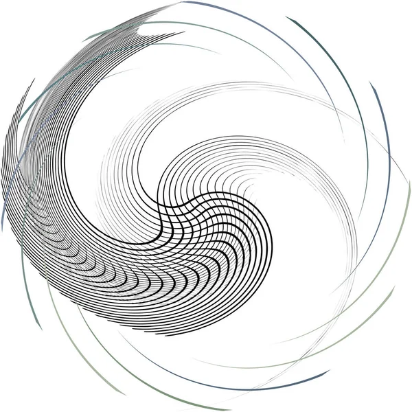 Sovrapposizione Astratta Spirale Vortice Vettore Vortice Voluta Elica Vertigini Cocleari — Vettoriale Stock