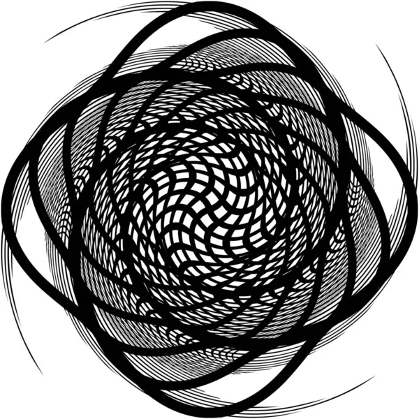 Espiral Abstracta Superpuesta Remolino Vector Giro Voluta Hélice Vértigo Coclear — Vector de stock