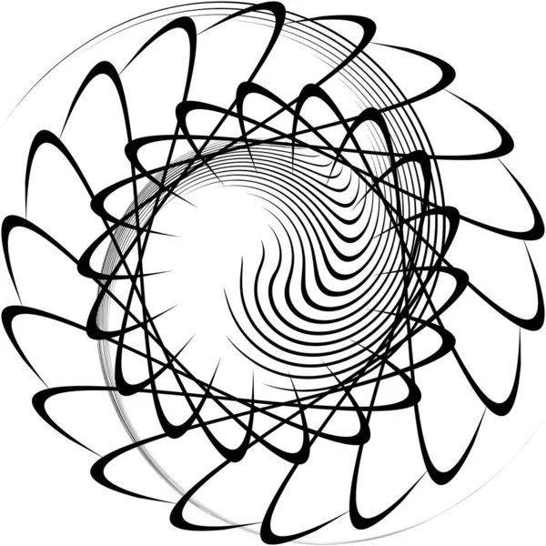 Überlagerung Abstrakter Spirale Wirbel Wirbelvektor Volute Helix Cochlea Schwindel Kreisförmig — Stockvektor