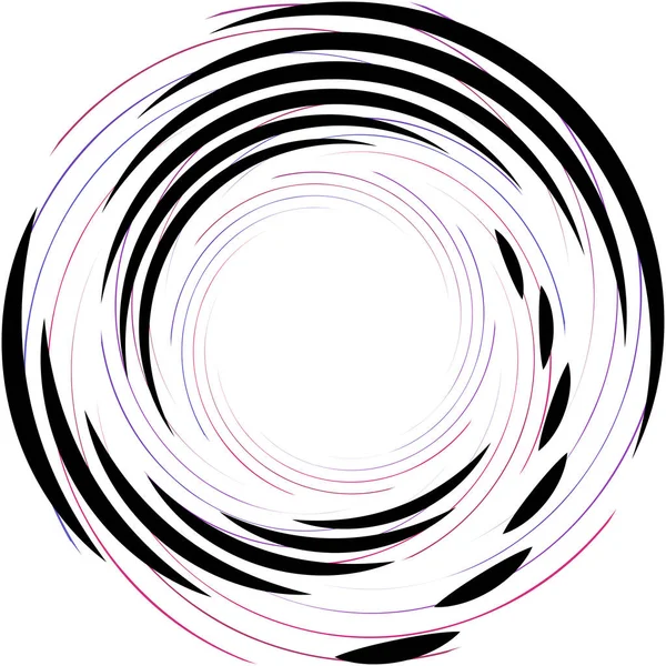 Soyut sarmal, girdap, dönme vektörü örtüşüyor. Volute, helix, koklear vertigo dairesel, geometrik çizim. Soyut çember