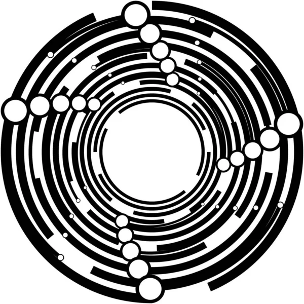 Superposition Abstraite Spirale Tourbillon Vecteur Tourbillon Volute Hélice Vertige Cochléaire — Image vectorielle