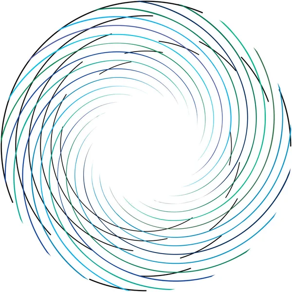 Espiral Abstracta Superpuesta Remolino Vector Giro Voluta Hélice Vértigo Coclear — Vector de stock