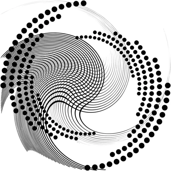추상적 스피랄 벡터를 뛰어넘는 달팽이관은 동그랗고 기하학적 그림입니다 — 스톡 벡터