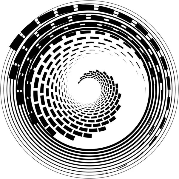 Sovrapposizione Astratta Spirale Vortice Vettore Vortice Voluta Elica Vertigini Cocleari — Vettoriale Stock