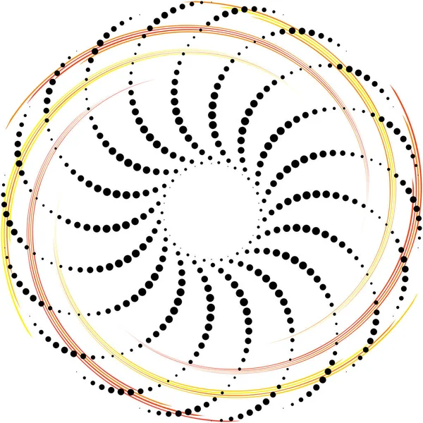 Abstracte Spiraal Draaikolk Wervelvector Voluut Helix Cochleaire Vertigo Cirkelvormig Geometrische — Stockvector