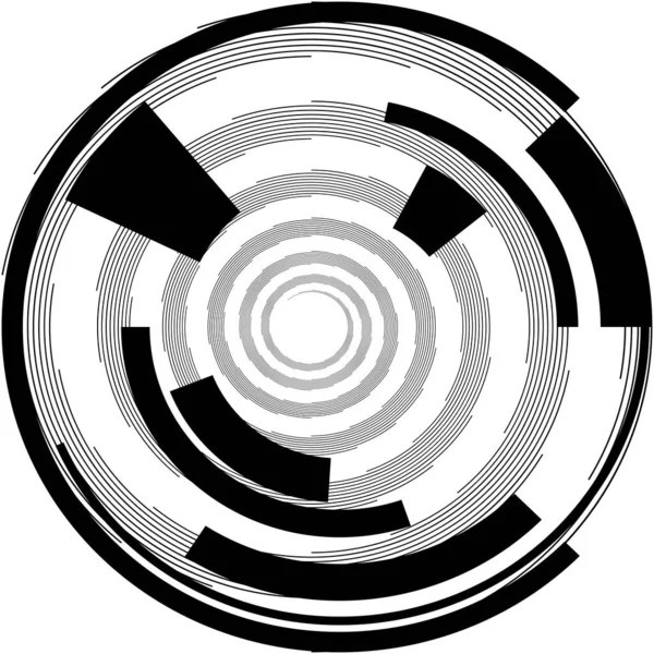 Sovrapposizione Astratta Spirale Vortice Vettore Vortice Voluta Elica Vertigini Cocleari — Vettoriale Stock