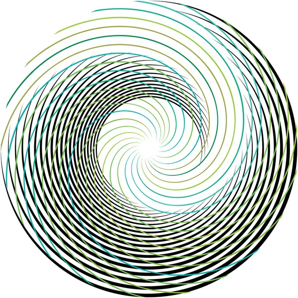 Abstracte Spiraal Draaikolk Wervelvector Voluut Helix Cochleaire Vertigo Cirkelvormig Geometrische — Stockvector