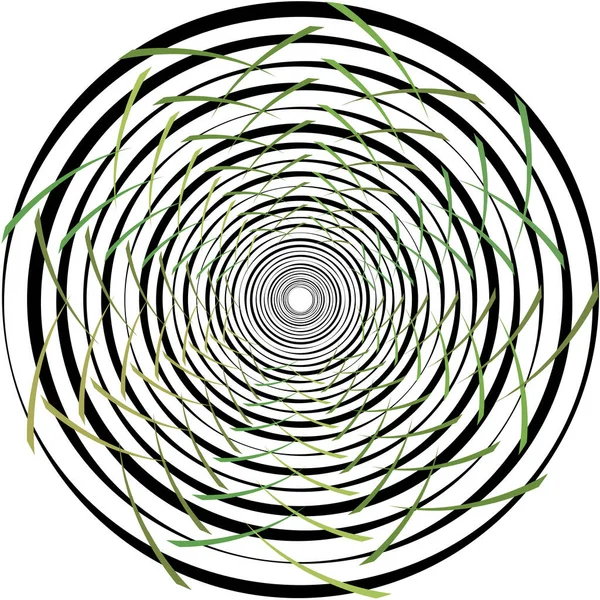 Superposition Abstraite Spirale Tourbillon Vecteur Tourbillon Volute Hélice Vertige Cochléaire — Image vectorielle