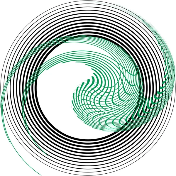 Espiral Abstracta Superpuesta Remolino Vector Giro Voluta Hélice Vértigo Coclear — Vector de stock