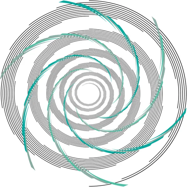 Espiral Abstracta Superpuesta Remolino Vector Giro Voluta Hélice Vértigo Coclear — Vector de stock