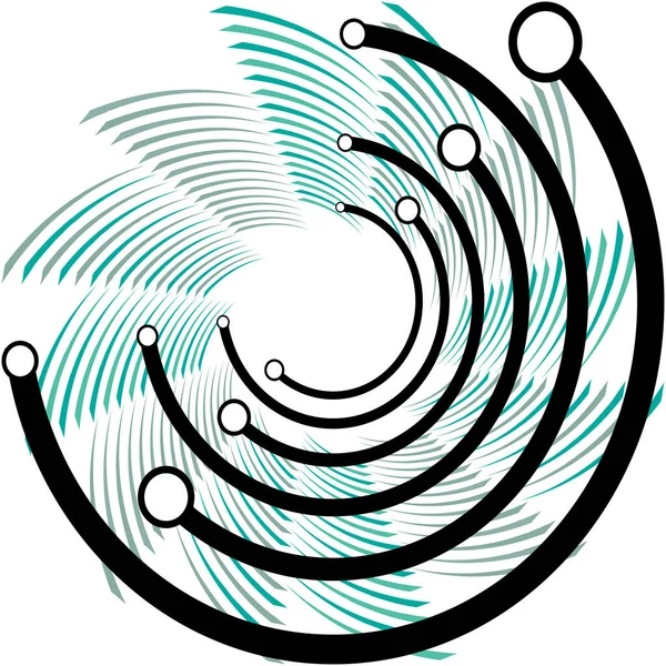 Espiral Abstracta Superpuesta Remolino Vector Giro Voluta Hélice Vértigo Coclear — Vector de stock