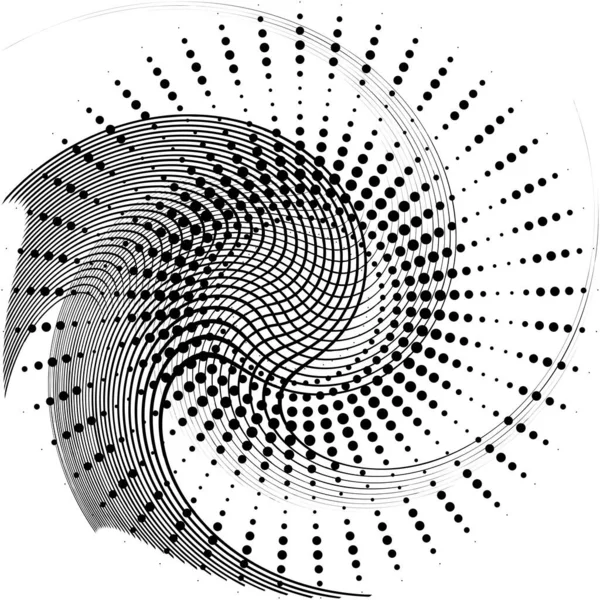 Abstracte Spiraal Draaikolk Wervelvector Voluut Helix Cochleaire Vertigo Cirkelvormig Geometrische — Stockvector