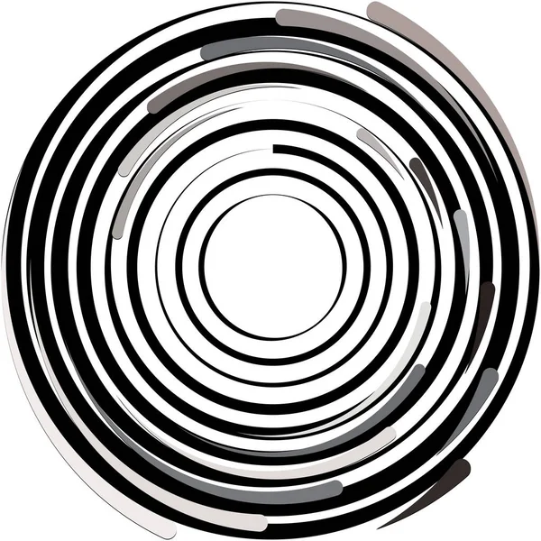 Sobreposição Abstrato Espiral Redemoinho Twirl Vetor Voluta Hélice Vertigem Coclear — Vetor de Stock