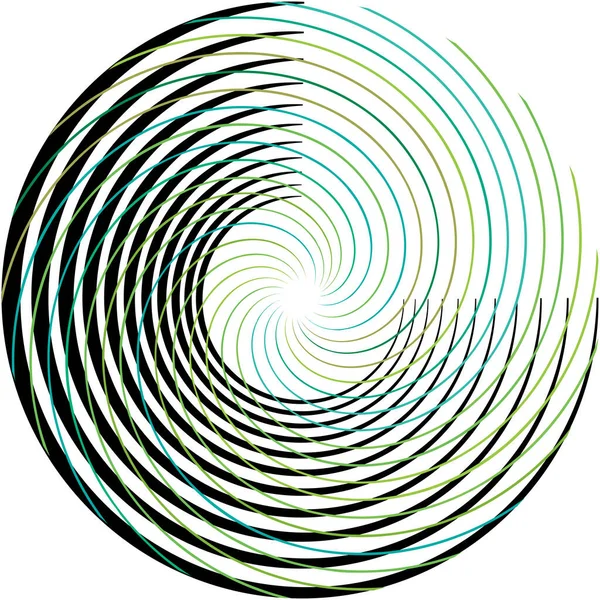 Espiral Abstracta Superpuesta Remolino Vector Giro Voluta Hélice Vértigo Coclear — Vector de stock