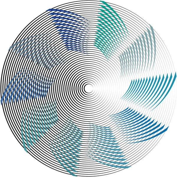 Espiral Abstracta Superpuesta Remolino Vector Giro Voluta Hélice Vértigo Coclear — Vector de stock