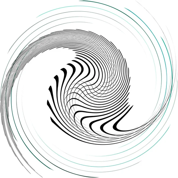Overlaying Abstract Spiral Swirl Twirl Vector Volute Helix Cochlear Vertigo — Stock Vector