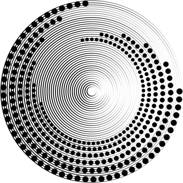 Sovrapposizione Astratta Spirale Vortice Vettore Vortice Voluta Elica Vertigini Cocleari — Vettoriale Stock