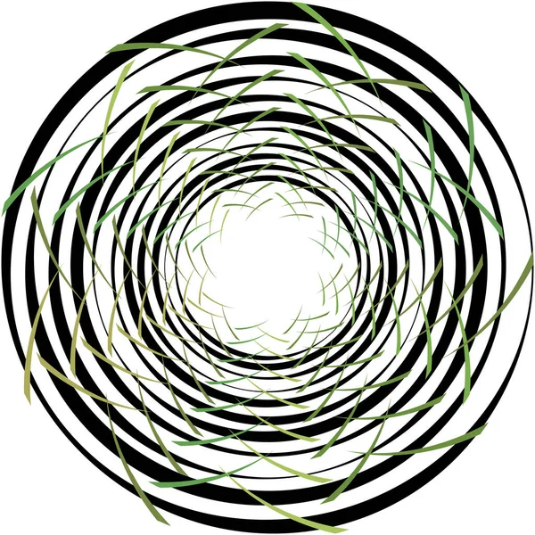 Abstracte Spiraal Draaikolk Wervelvector Voluut Helix Cochleaire Vertigo Cirkelvormig Geometrische — Stockvector