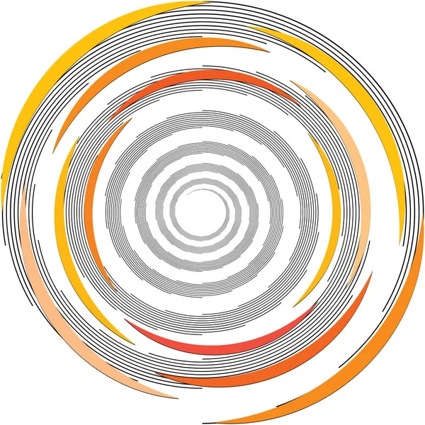 Sovrapposizione Astratta Spirale Vortice Vettore Vortice Voluta Elica Vertigini Cocleari — Vettoriale Stock