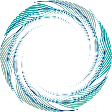 Soyut sarmal, girdap, dönme vektörü örtüşüyor. Volute, helix, koklear vertigo dairesel, geometrik çizim. Soyut çember