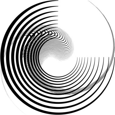 Soyut sarmal, girdap, dönme vektörü örtüşüyor. Volute, helix, koklear vertigo dairesel, geometrik çizim. Soyut çember