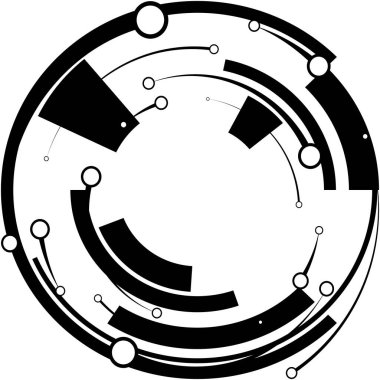 Soyut sarmal, girdap, dönme vektörü örtüşüyor. Volute, helix, koklear vertigo dairesel, geometrik çizim. Soyut çember