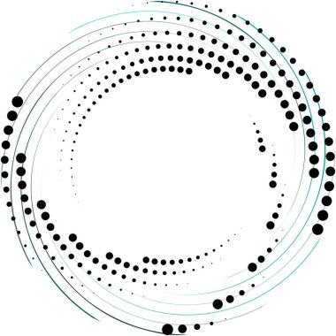 Soyut sarmal, girdap, dönme vektörü örtüşüyor. Volute, helix, koklear vertigo dairesel, geometrik çizim. Soyut çember