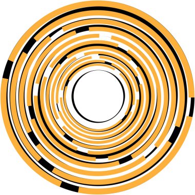 Soyut sarmal, girdap, dönme vektörü örtüşüyor. Volute, helix, koklear vertigo dairesel, geometrik çizim. Soyut çember