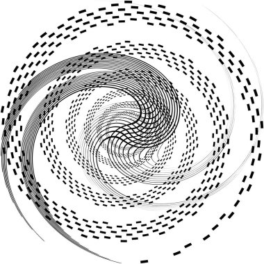 Soyut sarmal, girdap, dönme vektörü örtüşüyor. Volute, helix, koklear vertigo dairesel, geometrik çizim. Soyut çember