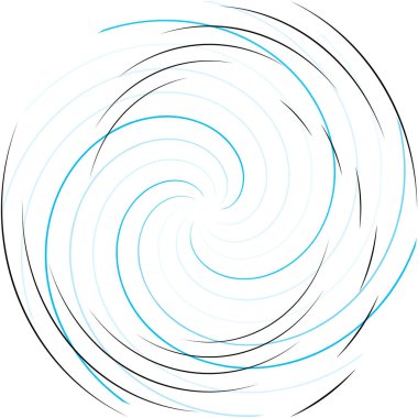 Soyut sarmal, girdap, dönme vektörü örtüşüyor. Volute, helix, koklear vertigo dairesel, geometrik çizim. Soyut çember