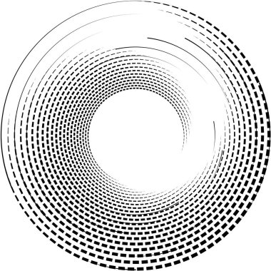Soyut sarmal, girdap, dönme vektörü örtüşüyor. Volute, helix, koklear vertigo dairesel, geometrik çizim. Soyut çember